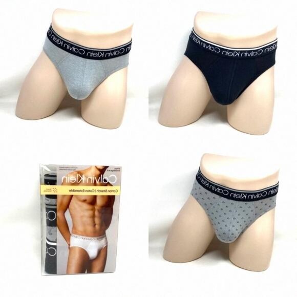 💖MEGA SALE💖Calvin Klein Mens Underwear NP24200021 3-pack Cotton Brief Hip - Picture 1 of 9